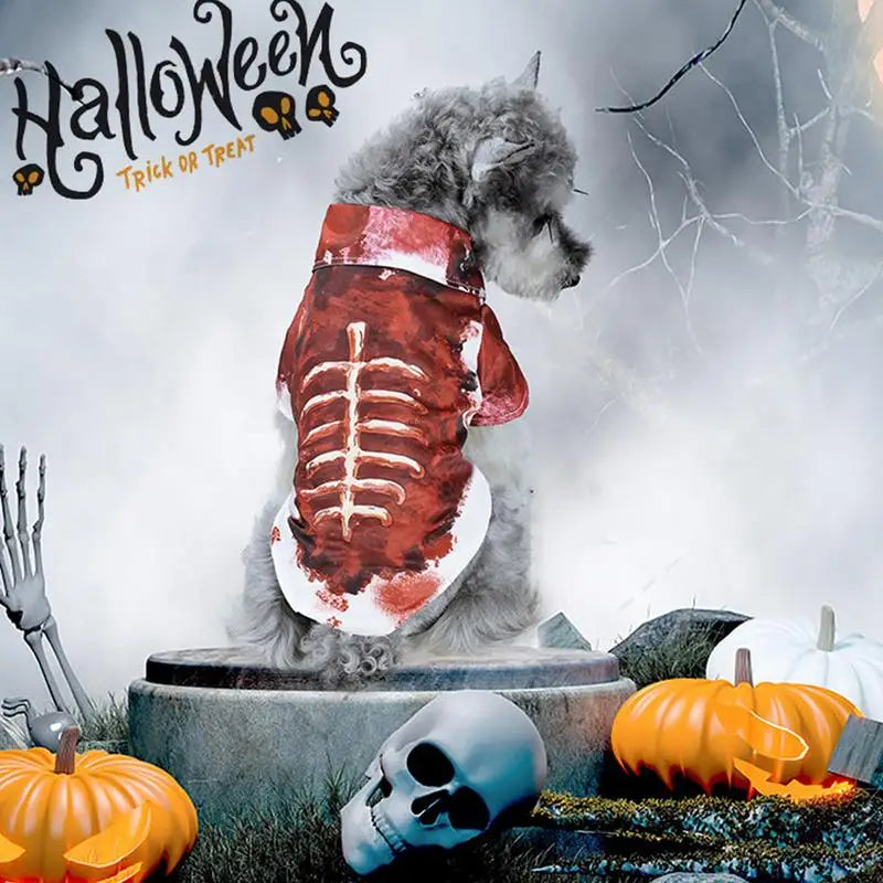 Skeleton pet costume