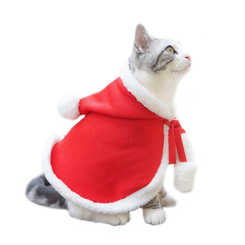 Christmas Pet Santa Cloak Costume